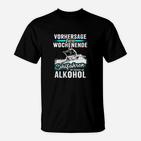 Skifenahren Mit Aussicht Auf Alkohol- T-Shirt