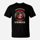 Steinbock Tierkreiszeichen Herren T-Shirt, Tribal Design in Schwarz
