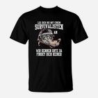 Survivalisten T-Shirt Schwarz, Motiv mit Überlebensspruch