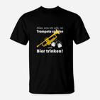 Trompete & Bier Herren T-Shirt, Musiker und Bierliebhaber Design