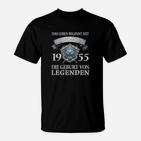 Vintage 1955 Legends Geburt T-Shirt, Personalisierbares Design