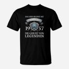 Vintage 1957 Geburtsjahr Legenden T-Shirt, Leben Beginnt mit 65