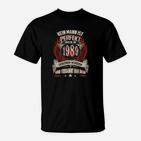 Vintage 1989 Jahrgang Perfektes Geburtstags-T-Shirt für Männer