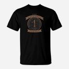 Vintage Echt Legenden Schwarzes T-Shirt, Retro Design für Fans
