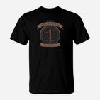 Vintage Uhr & Legenden Januar Geburt T-Shirt, Schwarzes Retro Design