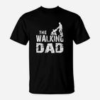 Walking Dad T-Shirt Schwarz, Lustige Vatertagsidee