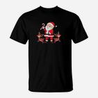 Weihnachtsmann Mit Rentieren T-Shirt