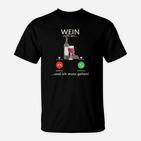 Wein-Liebhaber Lustiges T-Shirt Wein ruft an, ich muss gehen!, Humorvolles Tee