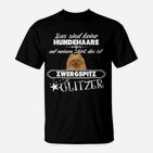 Zwergspitz Glitzer T-Shirt, Humorvolle Mode für Hundefreunde