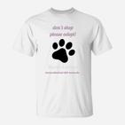 Adoption Bewusstsein T-Shirt, Pfotenabdruck & Bitte Adoptieren Slogan