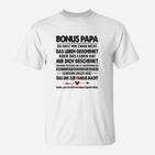 Bonus Papa Dankeschön T-Shirt, Herzerwärmender Spruch Design