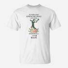 Einfache Frau Ich liebe Handball und Wein T-Shirt für Damen