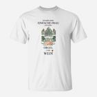 Einfache Frau Orgel und Wein T-Shirt, Lustiges Damen Tee