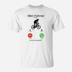 Fahrrad Motiv T-Shirt, Lustiges Design 'Mein Fahrrad ruft an... und ich muss gehen!'