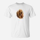 Golden Retriever Herren T-Shirt in Weiß, Lustiges Hunde Motiv