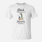 Golfspieler Glücksgefühl T-Shirt, Lustiges Weißes Tee mit Golfmotiv