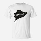 Heimatliebe Österreich Landkarte T-Shirt, Österreichische Fahnen Design