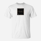 Herren Basic T-Shirt Schwarz-Weiß mit Logo-Aufdruck, Stilvolles Casual Top