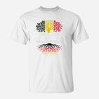 Herren T-Shirt Deutschlandfarben, Wurzeldesign mit deutschem Text
