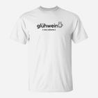 Herren T-Shirt: Glühwein-Motiv & Vino Caliente Schrift – Weiß