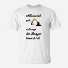 Humorvolles Bagger-T-Shirt für Erwachsene, Bagger Besetzt Motiv
