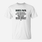 Humorvolles Bonus-Papa T-Shirt, Anerkennung für Stiefvater