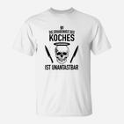 Koch T-Shirt Ehrenhaftigkeit unantastbar, Humorvolles Motto - Weiß