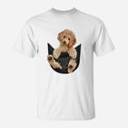 Lustiges 3D-Pudel-Durchbruch T-Shirt, Kreatives Design für Hundefans