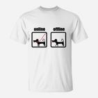 Lustiges Dackel-Hund T-Shirt, Online/Offline Motiv für Internetfans