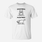 Lustiges Tier Atem-Übungs T-Shirt für Entspannung