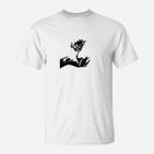 Minimalistisches Baum-Design Unisex T-Shirt in Weiß, Öko-Mode