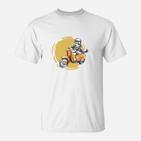 Motorrad Vintage T-Shirt für Herren, Retro Motorradfahrer Tee