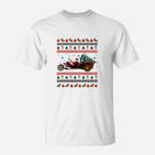 Motorrad Weihnachtspullover Herren T-Shirt, Lustiges Design