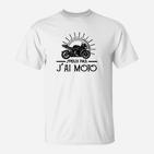 Motorradbegeistertes T-Shirt Je peux pas j'ai moto, Französischer Spruch