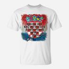 Patriotisches Kroatien T-Shirt, Herz & Flaggen Design