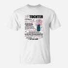 Personalisiertes T-Shirt Mama-Tochter mit Blumenmuster, Liebevolle Botschaft