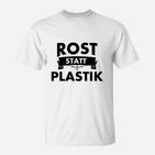 Rost Statt Plastik Unisex T-Shirt, Umweltfreundliche Mode