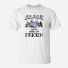 Strick-Motiv T-Shirt für Beste Strickerinnen, Lustiges Damen Tee