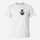 Weißes Herren-T-Shirt mit Hunde-Aufdruck, Lustiges Motiv für Hundefreunde