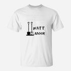 Wortspiel T-Shirt Watt Moor, Lustiges Unisex Grafikmotiv