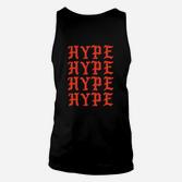 Schwarzes HYPE Unisex TankTop, Roter Schriftzug, Streetwear Mode