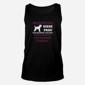 Schwarzer Terrier Hunde-Unisex TankTop für Damen, Lustige Warnung