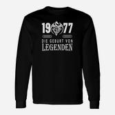 1977 Geburt von Legenden Vintage Langarmshirts für Herren, Retro Look