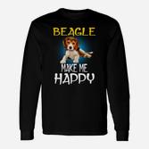 Beagle Hund Machen Mich Glücklich Langarmshirts