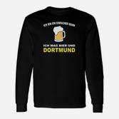Ich Mag Bier und Dortmund Fan-Langarmshirts, Lustiges Fußballmotiv