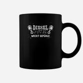 Diesel Power Weckt Gefühle Tassen für Herren, Schwarz
