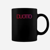 DUOTTO Logo Markenshirt in Schwarz, Stylisches Designershirt Tassen
