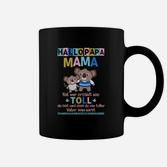 Familienliebe Tassen mit Bärenmotiv, Hallo Papa Mama, Kinderfreude Design