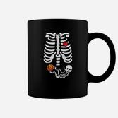 Halloween Umstands-Tassen mit Lustigem Skelett, Rippen & Baby