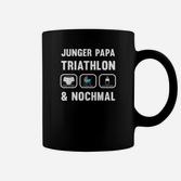Herren Junger Papa Triathlon   Geschenk Werdender Papa  Tassen